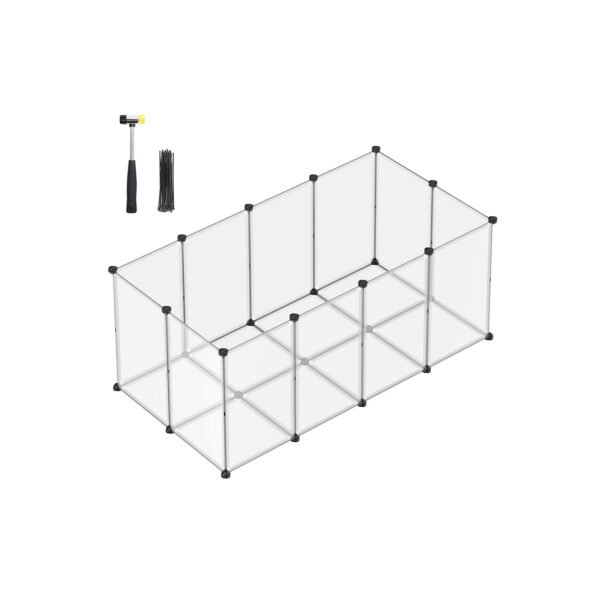 Skaidrus mažų gyvūnų aptvaras 145x72x57cm., juodos spalvos