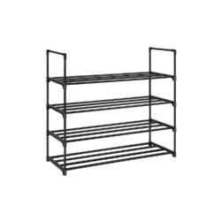 Rinkinys iš 2 batų lentynų 30x92x74cm., juodos spalvos