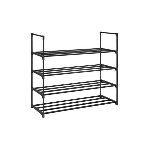 Rinkinys iš 2 batų lentynų 30x92x74cm., juodos spalvos