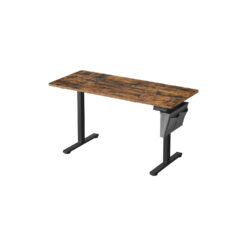 Elektrinis reguliuojamo aukščio rašomasis stalas 60x140x120cm., juodos/rudos spalvos