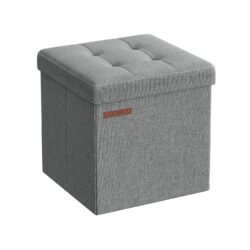 Pufas su daiktadėže 30x30x30cm., pilkos spalvos