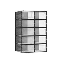 Batų dėžės 12 vienetų 33,5x23,2x14,3cm., juodos spalvos