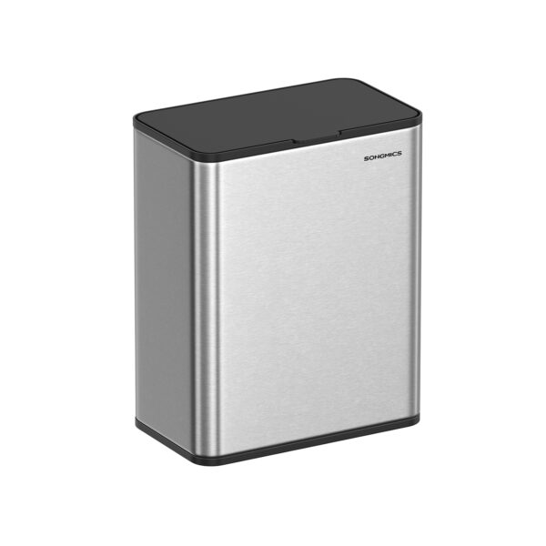 Šiukšliadėžė 8L., sidabrinės/juodos spalvos