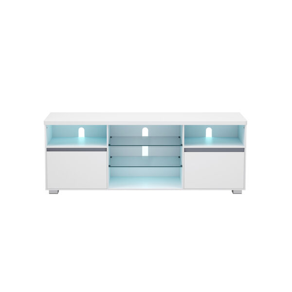 LTV331T10-1.jpg TV spintelė su LED apšvietimu 40x160x60cm., baltos spalvos