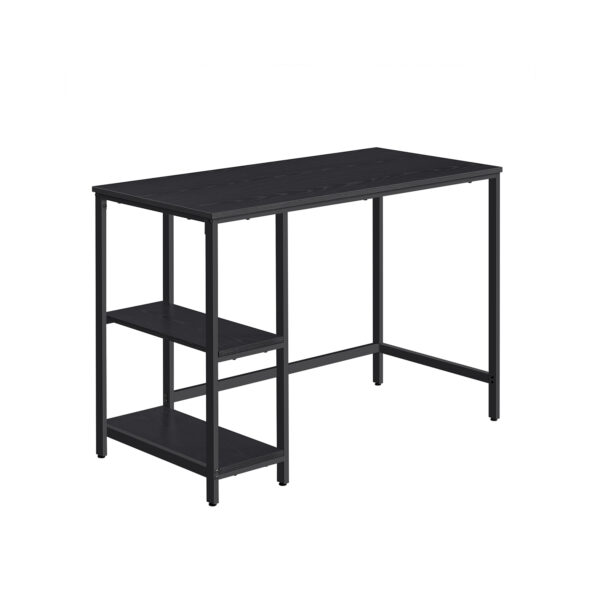 LWD046B04-1.jpg Rašomasis stalas su lentynomis 50x100x76cm., juodos spalvos