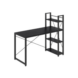 Rašomasis stalas su lentynomis 56x137,2x120cm., juodos spalvos