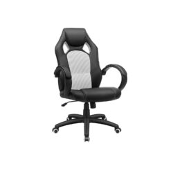 Žaidimų kėdė 64x64x117cm., juodos/baltos spalvos