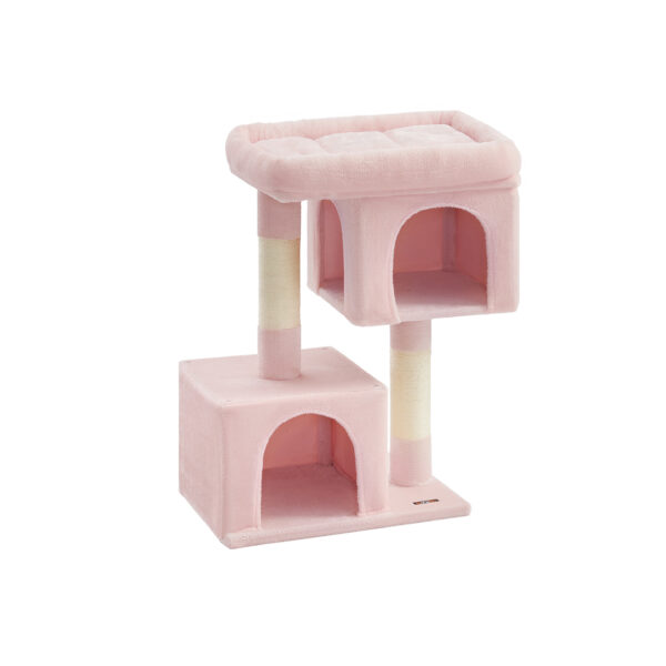 PCT614P01-1.jpg Kačių draskyklė 68x48x101cm., batlos/rožinės spalvos