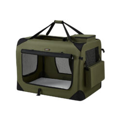 Šunų transportavimo krepšys 91x63x63cm., tamsiai žalios/juodos spalvos
