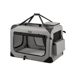 Šunų transportavimo krepšys 91x63x63cm., pilkos/juodos spalvos