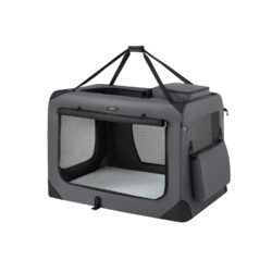 Šunų transportavimo krepšys 102x69x69cm., tamsiai pilkos/juodos spalvos