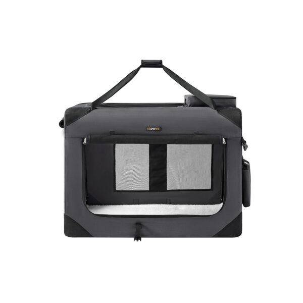 Šunų transportavimo krepšys 91x63x63cm., pilkos/juodos spalvos