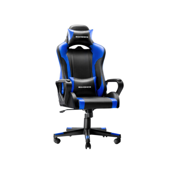 Žaidimų kėdė 70x70x130cm., juodos/mėlynos spalvos