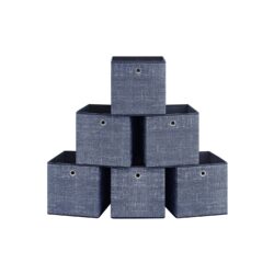 Rinkinys iš 6 dėžių 30x30x30cm., mėlynos spalvos