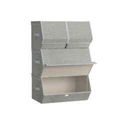 Rinkinys iš 4 dėžių, pilkos spalvos