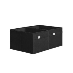 Rinkinys iš 2 drabužių laikymo dėžių 40x30x25cm., juodos spalvos