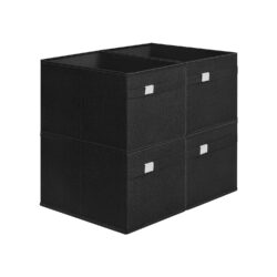 Rinkinys iš 4 dėžių 40x30x25cm., juodos spalvos