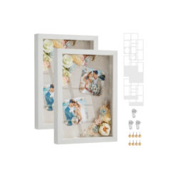 Rinkinys iš 2 nuotraukų rėmelių 36,5x26cm., baltos spalvos