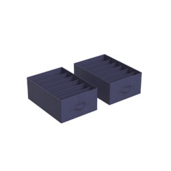 Rinkinys iš 2 drabužių laikymo organizatorių 42x30x17cm., tamsiai mėlynos spalvos