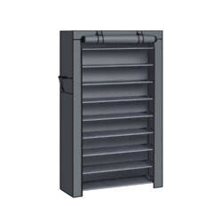 Batų lentyna 88x28x160cm., pilkos/juodos spalvos