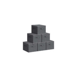 Rinkinys iš 6 dėžių 40x30x25cm., tamsiai pilkos spalvos
