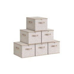 Rinkinys iš 6 dėžių 40x30x25cm., smėlio spalvos