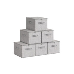 Rinkinys iš 6 dėžių 40x30x25cm., pilkos spalvos