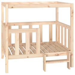 Lova šunims, 105,5x83,5x100cm, pušies medienos masyvas