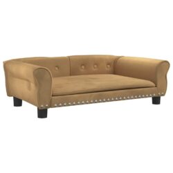 Lova šunims, rudos spalvos, 95x55x30cm, aksomas