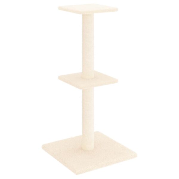 Draskyklė katėms su stovais iš sizalio, kreminės spalvos, 73cm