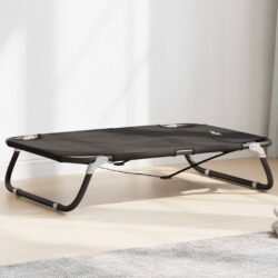 Lova šunims, antracito, oksfordo audinys/plienas, sulankstoma