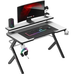 Žaidimų stalas Huzaro Hero 5.0 Baltos spalvos