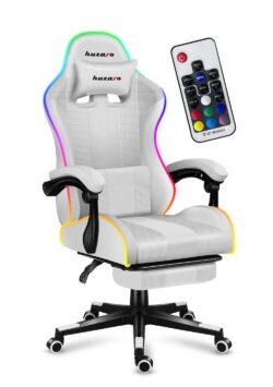 Žaidimų kėdė HUZARO Force 4.7 Baltos spalvos RGB
