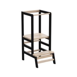 Virtuvės bokštelis vaikui Tasty 20 Juodos spalvos