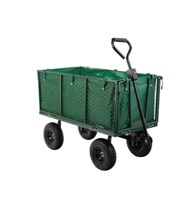 Turistinis vežimėlis paplūdimio sulankstomas 75l transportinis daržinis Žalios spalvos