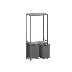 Drabužių kabykla 73x33x177cm., kreminės/juodos spalvos 