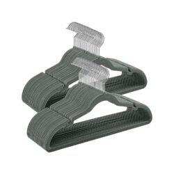 Rinkinys iš 50 drabužių pakabų, pilkos spalvos