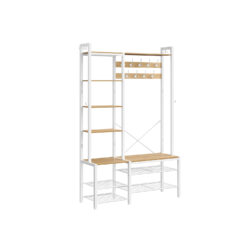 Drabužių kabykla 40x120x190cm., šviesiai rudos/baltos spalvos