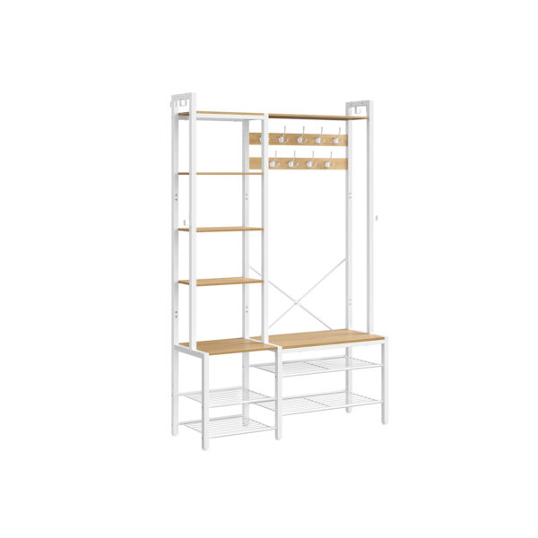 Drabužių kabykla 40x120x190cm., šviesiai rudos/baltos spalvos