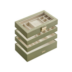 Papuošalų dėžutė 17x28x18,3cm., žalios/smėlio spalvos