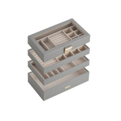 Papuošalų dėžutė 17x28x18,3cm., pilkos/smėlio spalvos