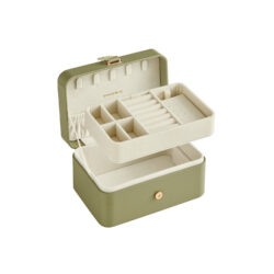 Laikrodžių dėžutė 11x16x8cm., žalios/smėlio spalvos