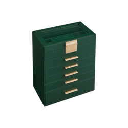 Papuošalų dėžutė 16,3x25,1x29cm., tamsiai žalios spalvos