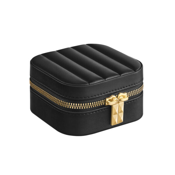 Papuošalų dėžutė 10,5x10,5x6cm., juodos/auksinės spalvos