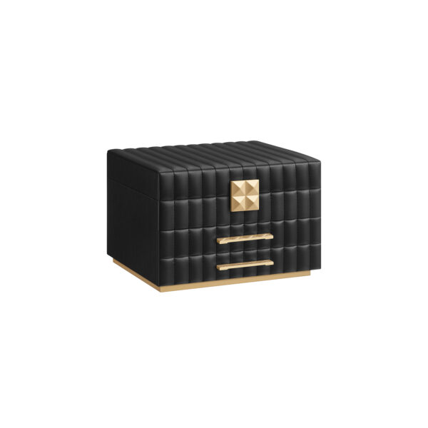 Papuošalų dėžutė 21,5x24x15,8cm., juodos/auksinės spalvos