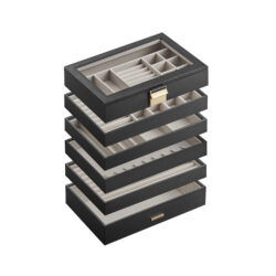 Papuošalų dėžutė 17x28x25,3cm., juodos/smėlio spalvos