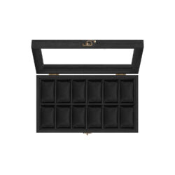 Laikrodžių dėžutė 21x35x8,5cm., juodos spalvos