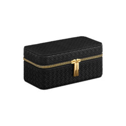 Laikrodžių dėžutė 10x20x9cm., juodos/auksinės spalvos