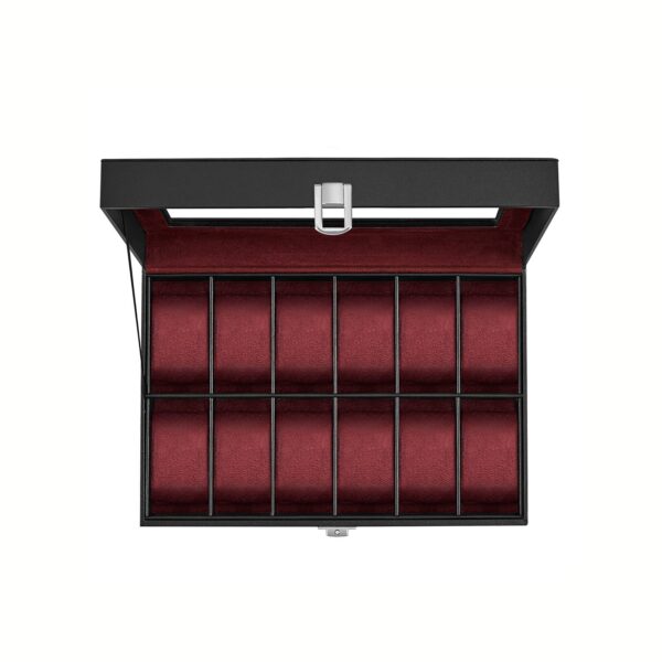 Laikrodžių dėžutė 20,2x30,2x7,8cm., raudonos/juodos spalvos