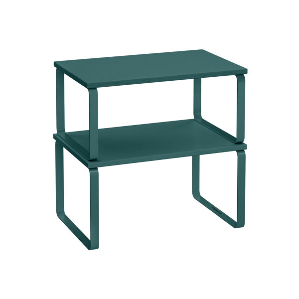 Rinkinys iš 2 virtuvės lentynų, tamsiai žalios spalvos